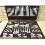 A Canteen of EP Cutlery, king's pattern for twelve persons, over 100 items including servers,