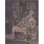 AFTER JOHN COLLET (c.1725-1780)'Bachelor Fare or Bread and Cheese with kisses'mezzotint engraving,