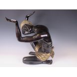 A 19th Century style Blackamoor kneeling Figure 1ft 9in H