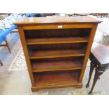 A Victorian style mahogany Bookcase with adjustable shelves, on plinth base, 3ft 2in