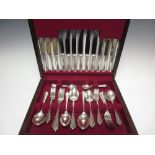 A Canteen of silver Cutlery for six persons, Dubarry pattern, Sheffield 1979, in case, 44 pieces