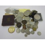 Charles II Crown 1679 (ex-mount and gilt) along with miscellaneous Coins, to include a Germany,