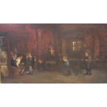 ATTRIBUTED TO FRANZ VON DEFREGGER (1835-1921)Children playing in an Interioroil on canvas21 x 35 in