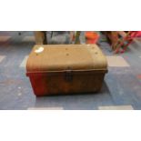 A Metal Travelling Trunk, 60cm Wide