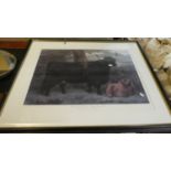 A Framed Limited Edition Print, Highland Cattle, 63cm Wide