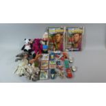 A Collection of Vintage Toys to Include Vintage Top Trumps, Beanie Soft Toys, Popeye Figure,