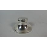 A Silver Capstan Style Inkwell, 7cm Diameter