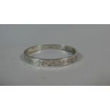 A Silver Charles Horner Bangle with Engraved Decoration