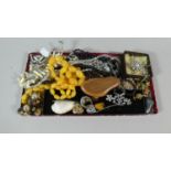 A Collection of Costume Jewellery to Include Brooches, Necklaces, Rings etc