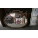 Two Wooden Framed Mirrors