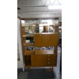 A 1970's Vintage Unit with Drawers and Cupboards etc 107cm Wide
