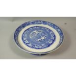 A 19th Century Transfer Printed Cheese Dish, 28cm Diameter