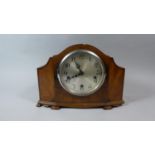 An Enfield Art Deco Inlaid Walnut Mantle Clock with Westminster Chime Movement, 34cm Wide