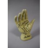 A Reproduction Palmistry Hand, 19cm High