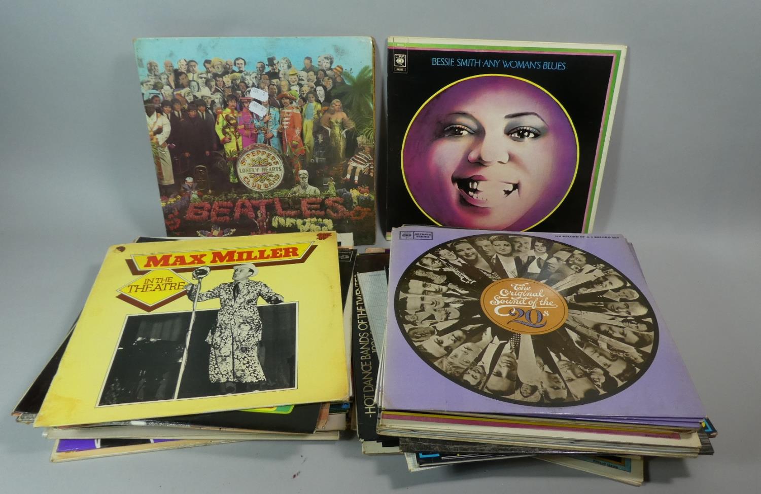 A Large Collection of LP Records to Include Beatles Sgt Pepper, Elton John Captain Fantastic,