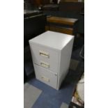 A Metal Three Drawer Filing Cabinet, 40cm Wide