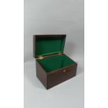 A 19th Century Rosewood Envelope Box with Engraved Brass Escutcheon, 21cm Wide
