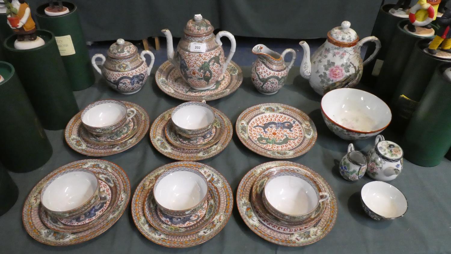 A Collection of Chinese Dragon Pattern and Other Teawares