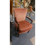 An Edwardian Upholstered Ladies Nursing Armchair