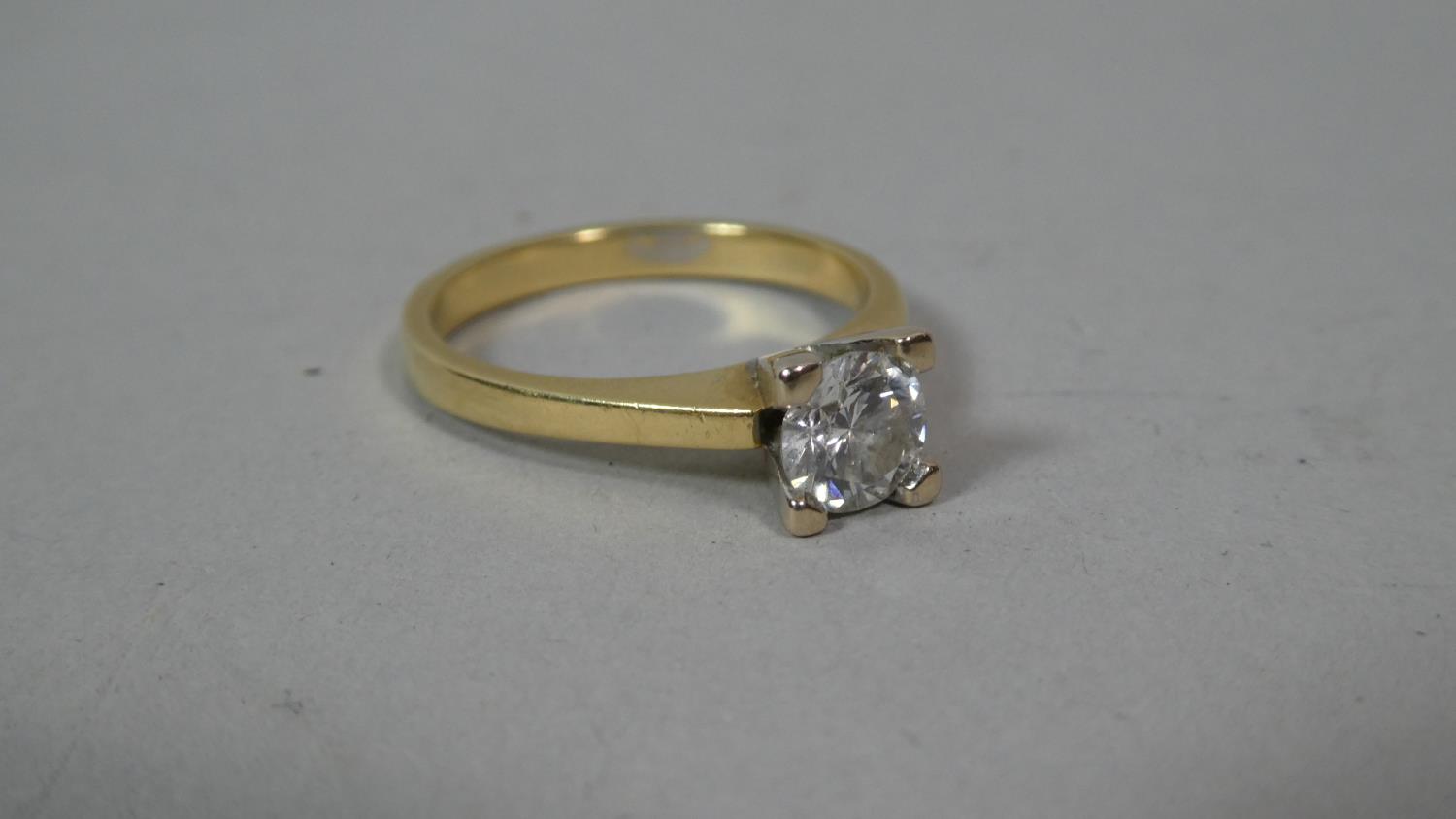 An 18ct Gold Solitaire Diamond Ring .75ct