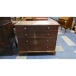 A 19th Century Mahogany Chest of Four Graduated Long Drawers, 106cm Wide