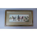 A Framed Bird Print, 'An Australian Eleven' From the Original Drawing by Harry Bright, 50cm Wide