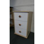 A Modern Three Drawer Chest, 69cm High