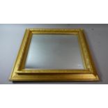 A Nice Quality Rectangular Gilt Framed Wall Mirror, 58cm x 51cm