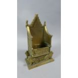 A Novelty Brass Money Box in the Form of Coronation Throne Inscribed ER 1953, 20cm High