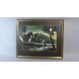 A Framed South East Asia Water Colour Depicting River Scene