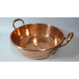 A 19th Century Copper Two Handled Cooking Pan, 31cm Diameter