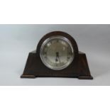 An Art Deco Inlaid Oak Westminster Chime Mantle Clock