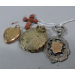 A Collection of Costume Jewellery to Include Yellow Metal Mourning Locket, Silver Frog etc