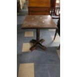 A Square Topped Pub Table, 60cm