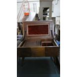 A 1960's Lift Top Sewing Cabinet with Sliding Tray, 66cm Wide