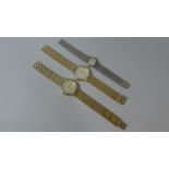A Solid Silver Rotary Ladies Vintage Wrist Watch (Over Wound) Together with Two Sekonda Gents