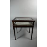 A Small Mahogany Rectangular Bijouterie Table on Square Tapering Supports, 46cm Wide and 51cm High