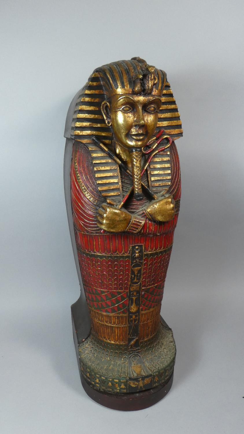 A Novelty Shelved Cabinet in the Form of a Egyptian Pharaoh, 69cm High