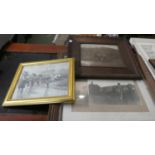 A Set of Three Framed Photographs, Heavy Horses at Work