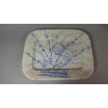 A Large Blue and White Meat Plate, Chatsworth Pattern, 50cm Wide