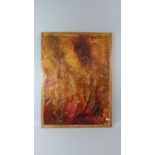 A Framed Modern Art Textured Plaster Panel, 76cm high