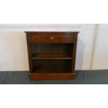 A Reproduction Mahogany Two Shelf Open Bookcase with Single Long Top Drawer, 76.5cm Wide