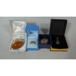 A Collection of Silver Mounted Amber Jewellery to Include Brooch, Ring, Two Pendants