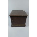 A 19th Century Wooden Plinth Cabinet with Hinged Door, 27cm Wide