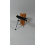 A Leather Cased Vintage Greenkat 30x30 Telescope on Chromed Tripod