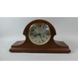 An Edwardian Inlaid Mahogany Mantle Clock with Eight Day Movement, 45cm Wide