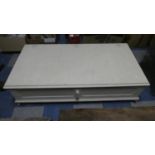 A Cream Painted Blanket Storage Box with Hinged Lid, 125cm Long