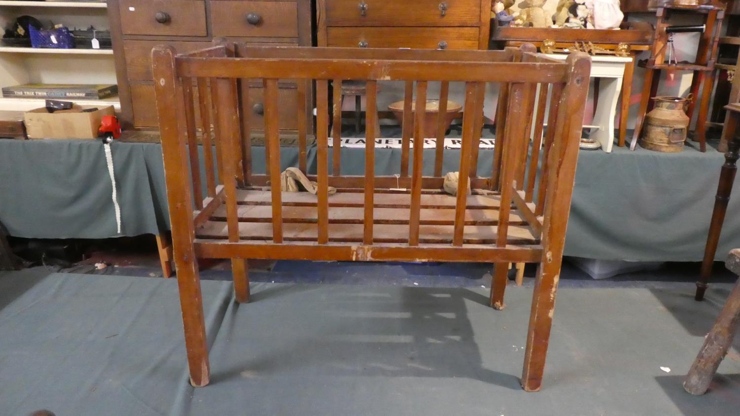 A Vintage Dolls Cot, 64cm Long