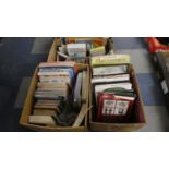 Three Boxes of Various Books, Scrap Book, Antique Collectors Book etc