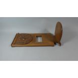 An Ornately Carved Colonial Book Slide with Hinged Ends, 42cm Wide When Closed